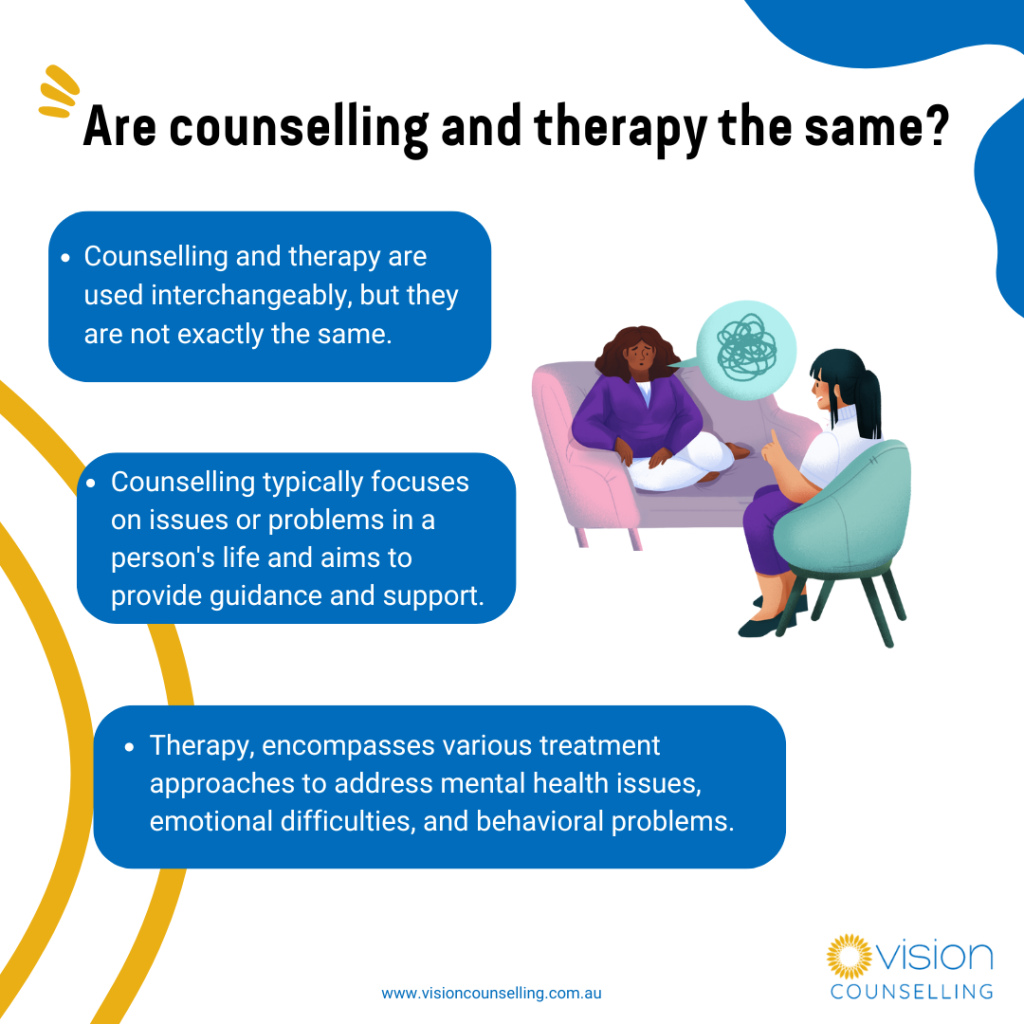 Are counselling and therapy the same?
